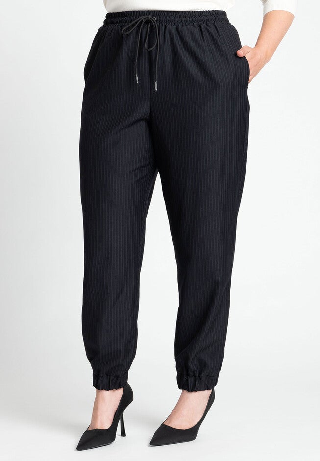 Suiting Style Jogger, PINSTRIPE, on-hover image number null