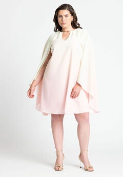 Ombre Mini Cape Dress