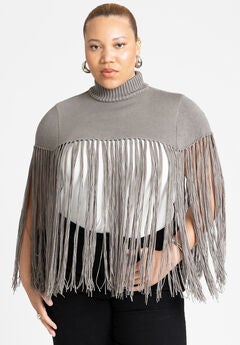 Fringe Half Sweater