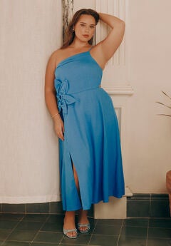 Floral Applque Midi Dress