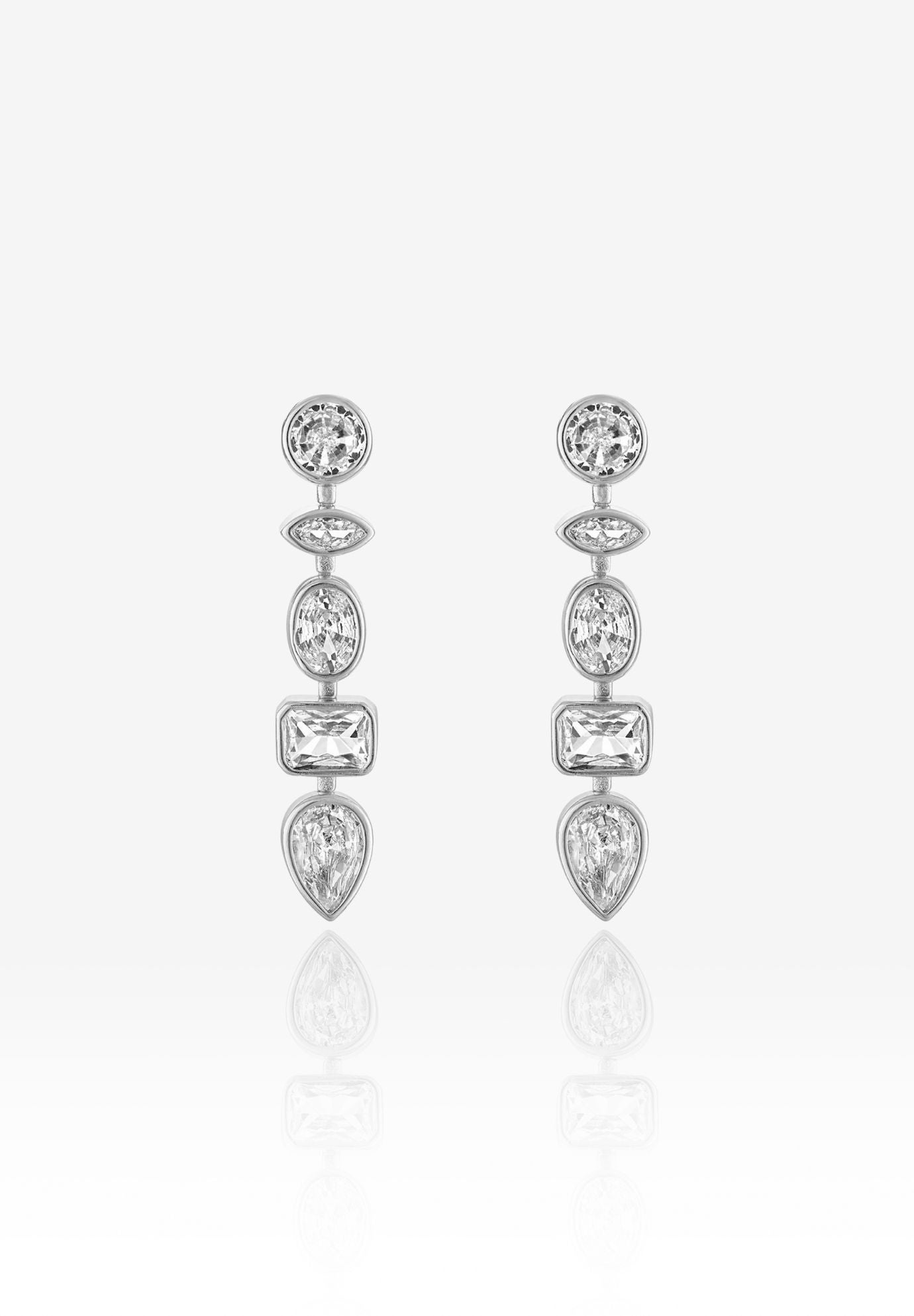 The Vic Silver Earrings, SILVER, hi-res image number 0