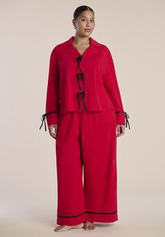 Tie-Detail Pajama Set
