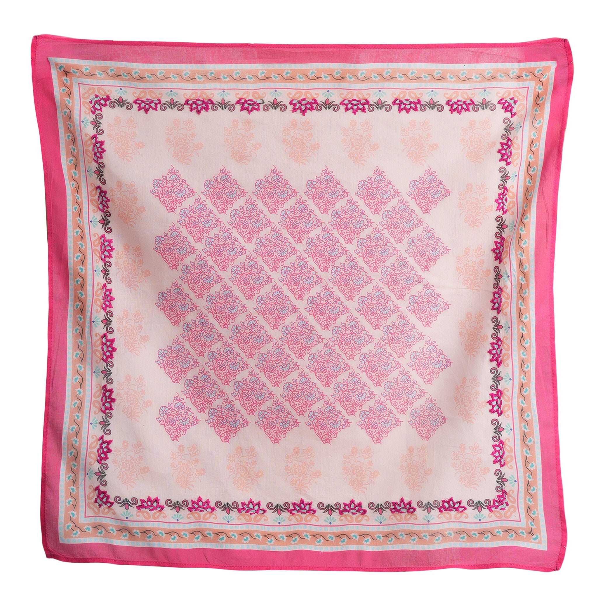 Dahlia Floral Bandana - Rose Pearl, PINK, hi-res image number 0