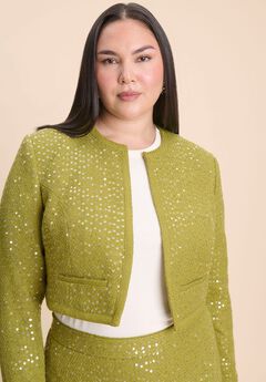 Sequin Tweed Jacket