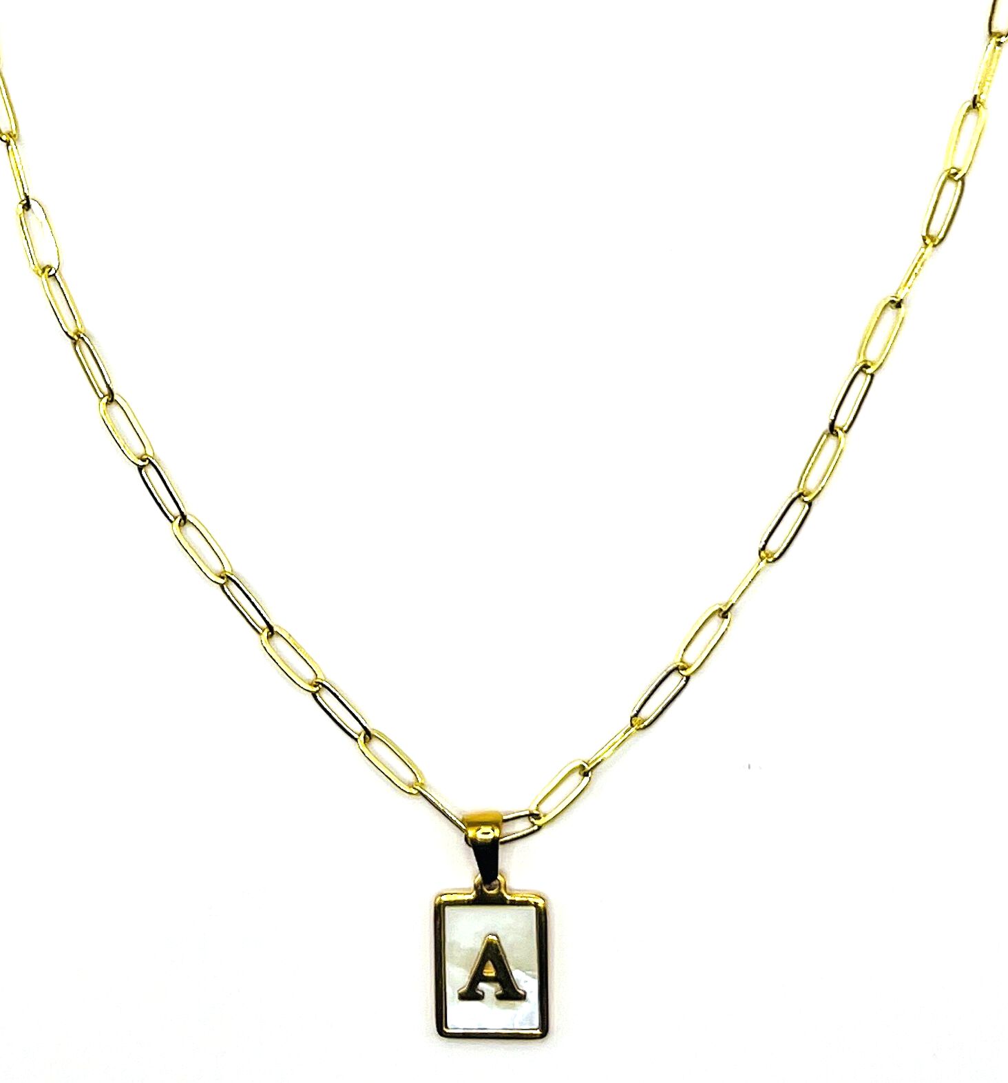 Pearlescent Initial Necklace, A, hi-res image number 0