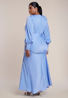Plus Size Flounce Sleeve Dresses