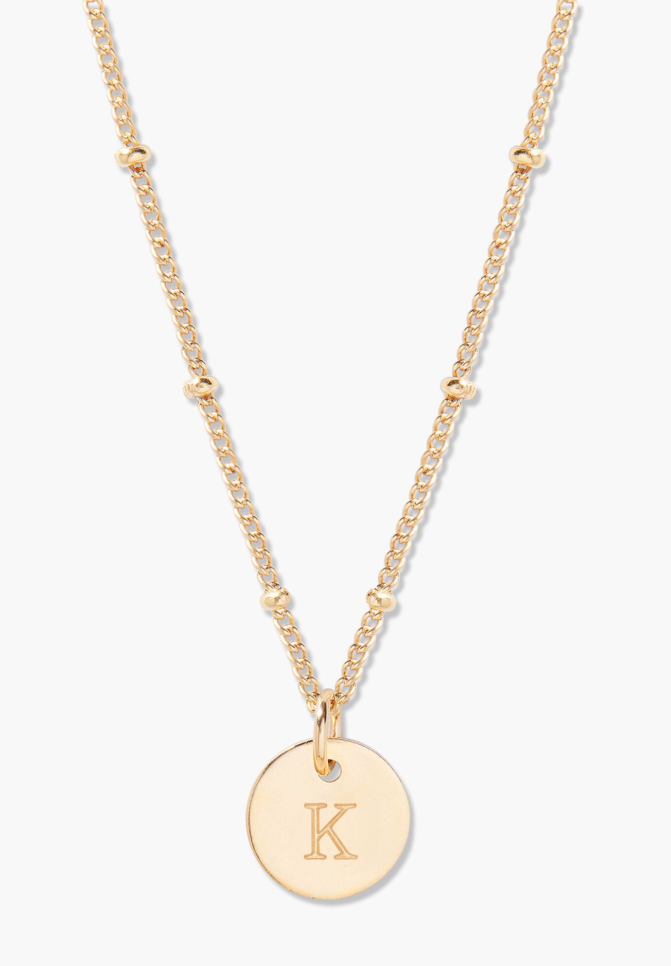 Madeline Gold Initial Pendant, K, hi-res image number 0