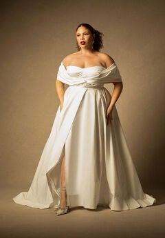 Bridal by ELOQUII Twisted Off The Shoulder Gown