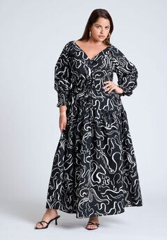 Plus Size Cotton Dresses With Sleeves