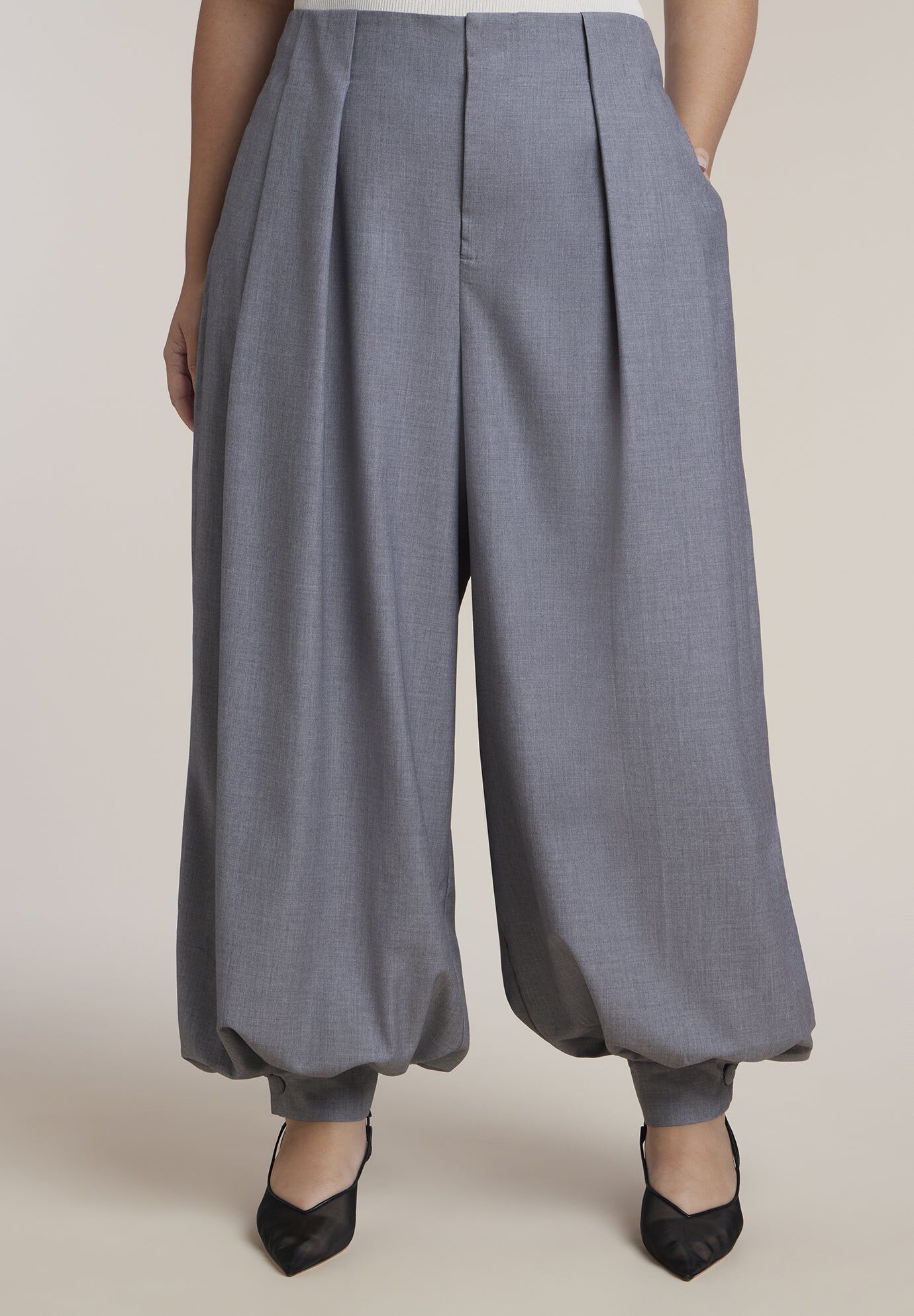 Pleated Balloon Trouser