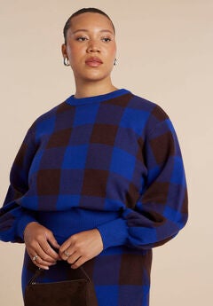 Plus Size Plaid Sweaters
