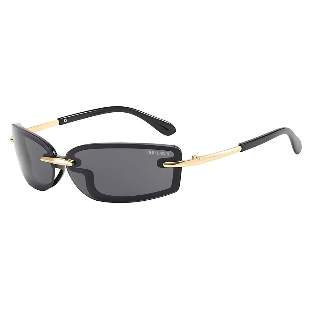 Zuri Sunglasses, BLACK AND GOLD, alternate image number 7