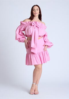 Full Poplin Mini Skirt