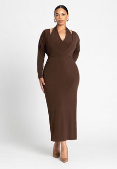 Maxi Dress With Halter Layer