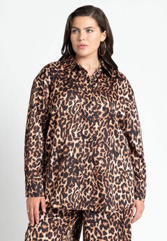 Printed Button Up Top