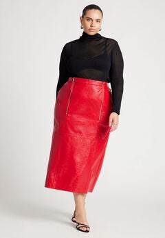 Leather Plus Size Skirt