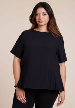 Pleated Hem Top