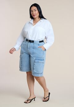 Cargo Denim Bermuda Short