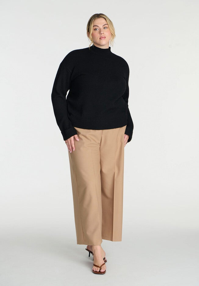 Woven Wide Leg Crop Pant, TOBACCO BROWN, hi-res image number null