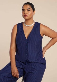 Pinstripe Suit Vest