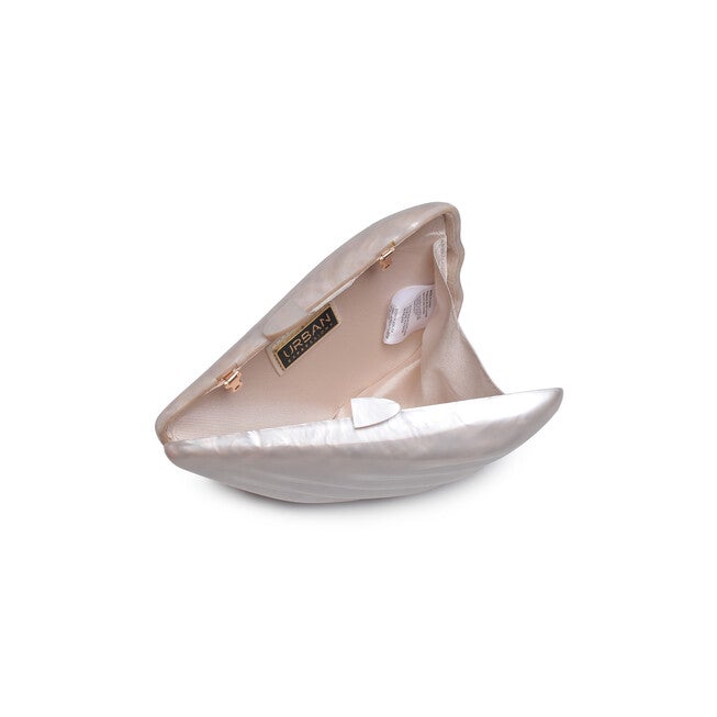 Marine Shell Shaped Evening Bag, IVORY, alternate image number null