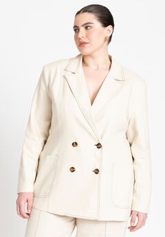 Plus Size Linen Blazer