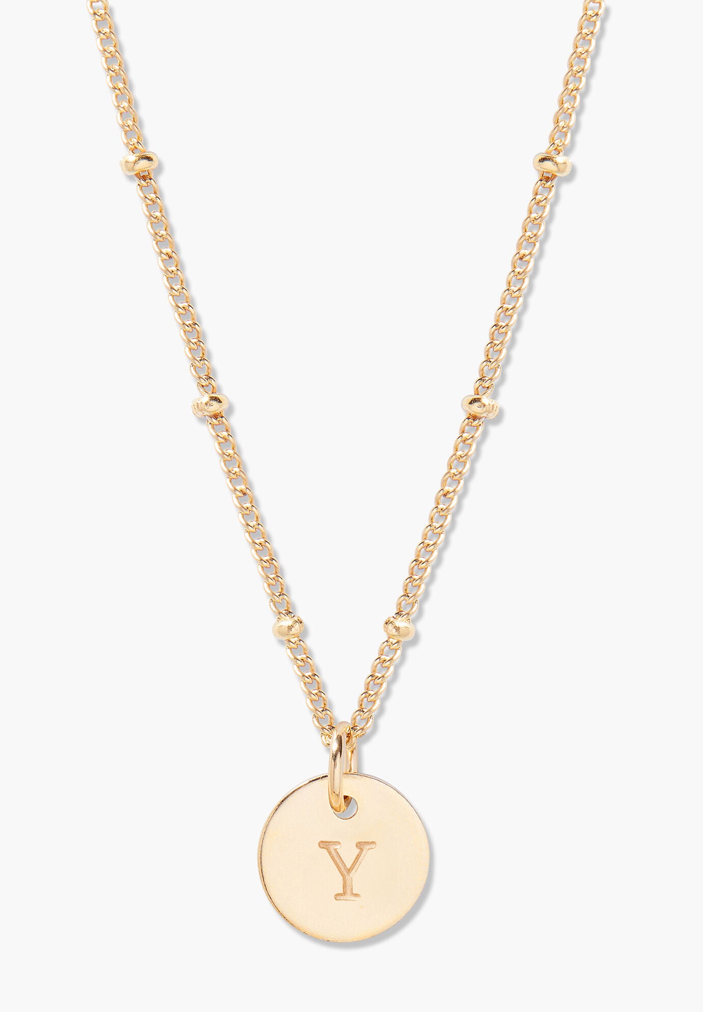 Madeline Gold Initial Pendant, Y, hi-res image number 0