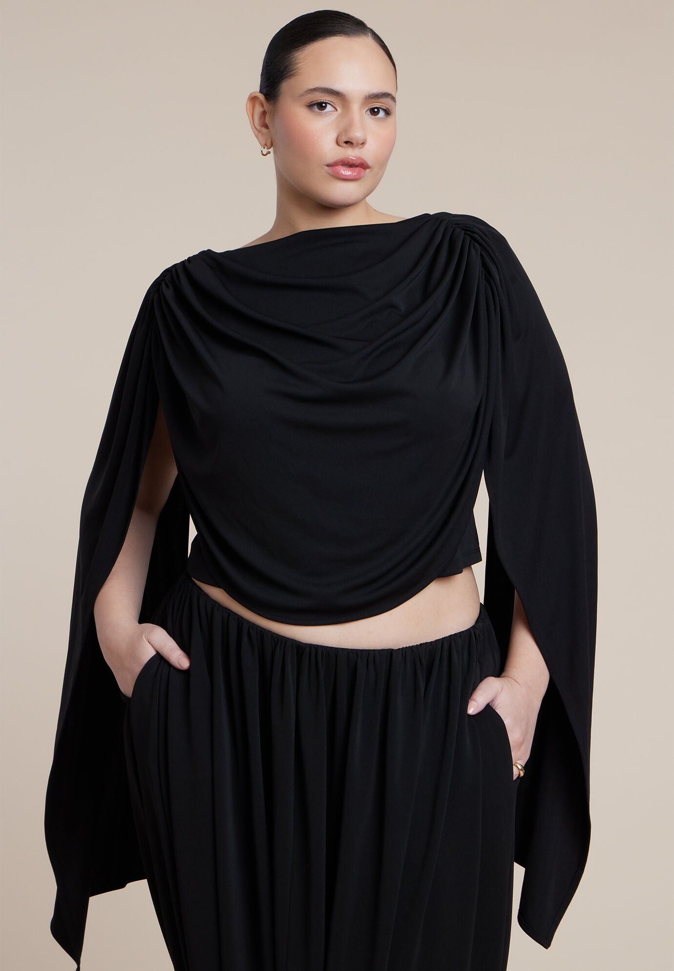 Draped Flounce Top