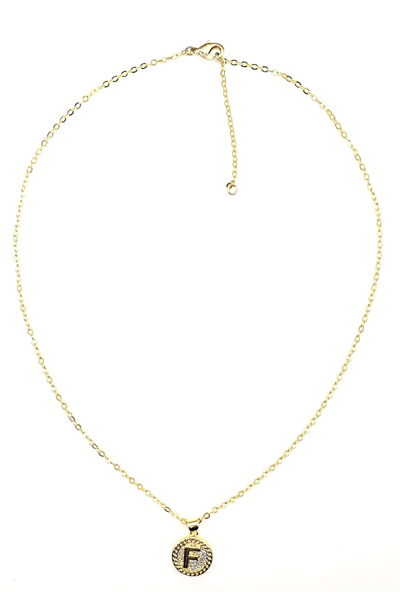 Lustre Initial Necklace, F, hi-res image number 0