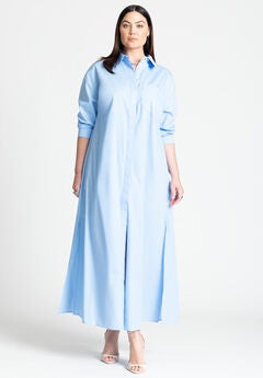 Collared Maxi Shirt Dress