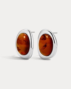 The Amber Honey Resin Studs