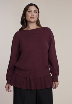 Ruffed Hem Sweater