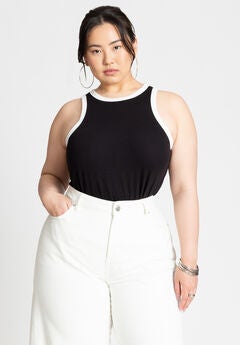 Contrast Racer Tank