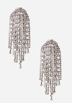 Chain Rhinestone Cluster Earrings