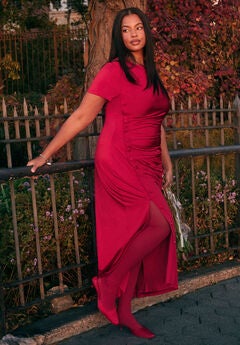 Slinky Dress W Buttons