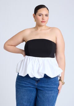 Peplum Tube Top
