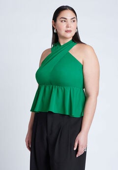 Halter Top With Peplum
