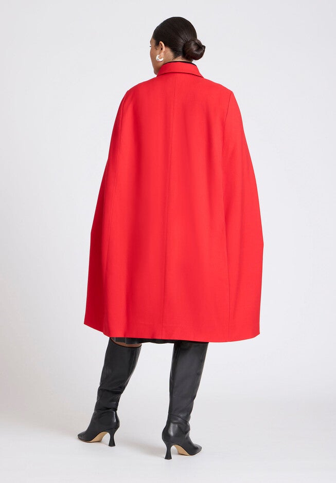 Cape Coat, RED, on-hover image number null