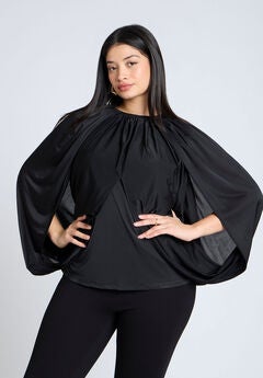 Draped Front Cape Top