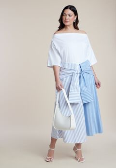 Tie-Waist Poplin Maxi Skirt