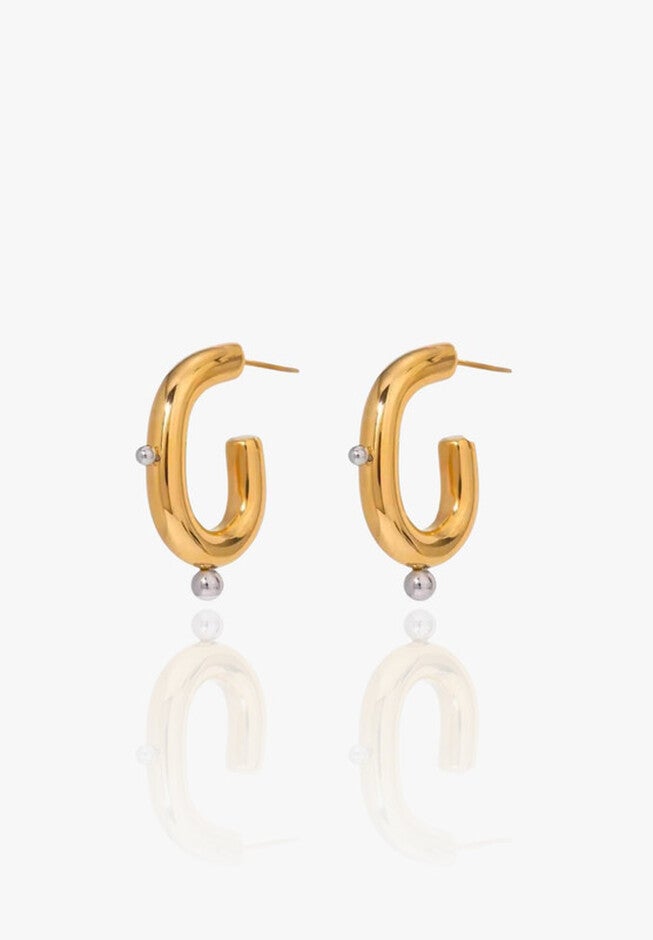 Aimee Earrings, GOLD AND SILVER, hi-res image number 0