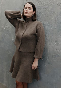 Funnel Neck Sweater Jacket