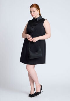 Sleeveless Tuxedo Mini Dress