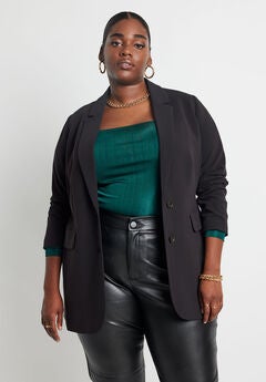 The 365 Semi Stretch Two Button Blazer