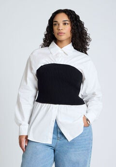 Sweater Tube Twofer Top