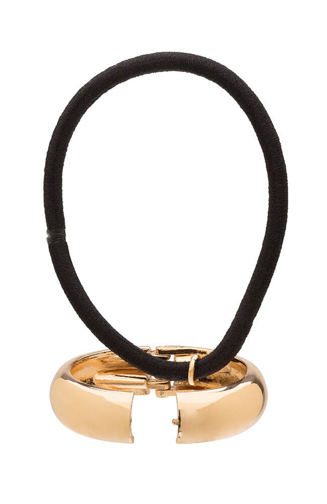 Cone Cuff Ponytail Holder, PAVLOVA BLACK, alternate image number 2