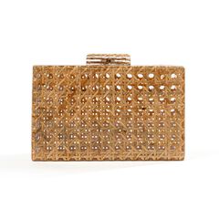 Cane Rattan Acrylic Clutch