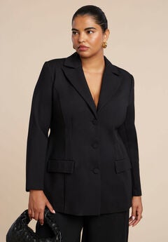 Plus Size Work Breasted Blazers