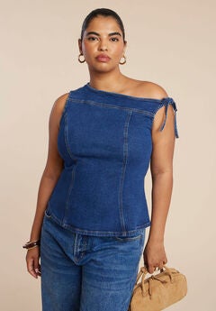 Asym Denim Top