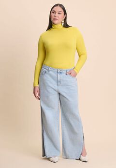 Side Zip Loose Jean
